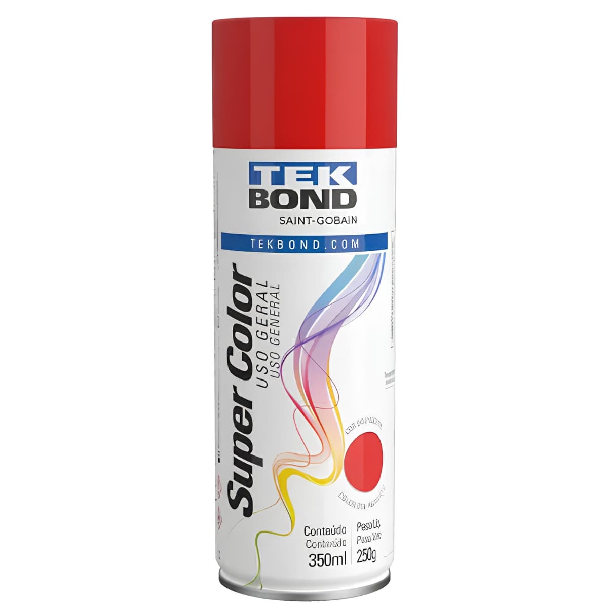 Tinta Spray Uso Geral Vermelho 350ml - Tekbond