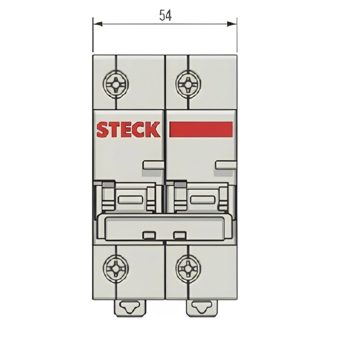Disjuntor Bipolar DIN 80A Curva C 10KA - Steck