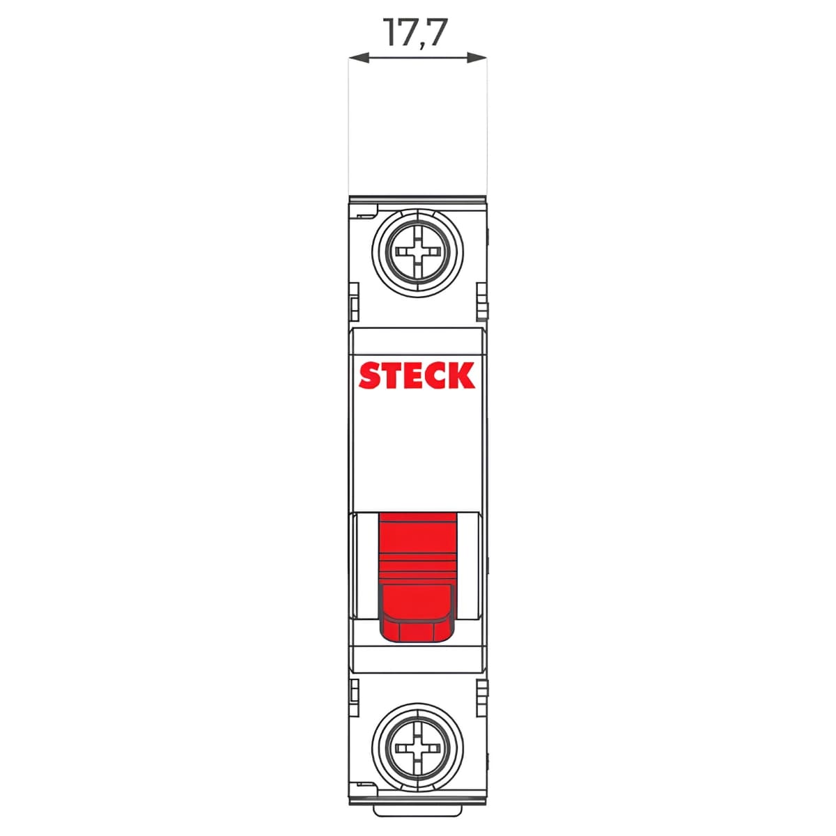 Disjuntor Unipolar DIN 63A Curva C 3KA - Steck