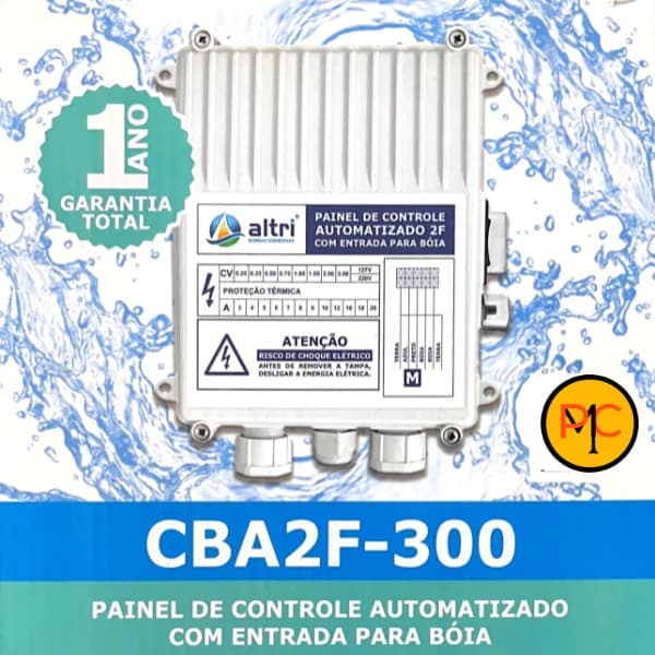 Altri Painel Para Bomba de Poço Com Entrada Para Boia 2 fios 3.00cv Mono 220v 16A