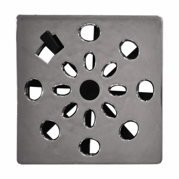 Grelha Rotativa Quadrada Cromada 15x15cm - Astra