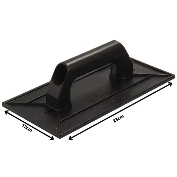 Desempenadeira Plástica Lisa Preta 12x23cm - Cortag