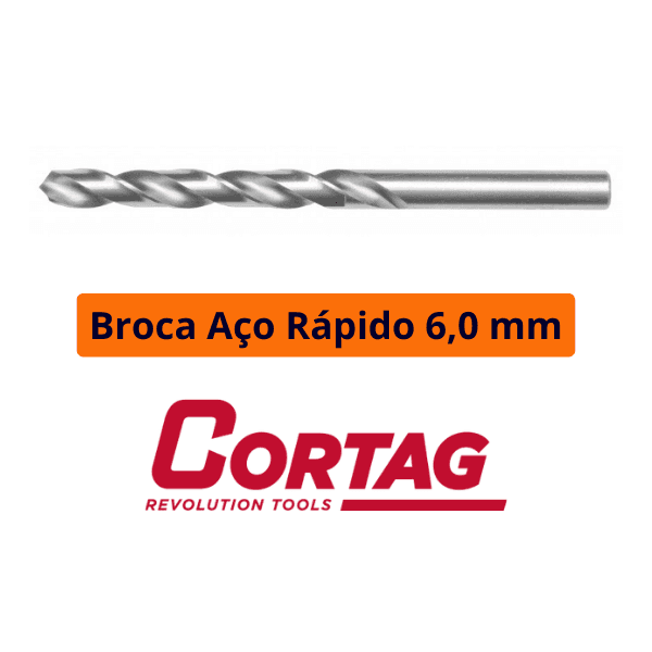 Broca de Aço Rápido 6,0mm – Cortag 61921