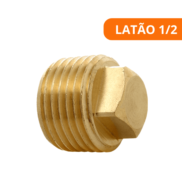 Plug Latão 1/2 Saco Plástico C/ 1 Peça – Blukit