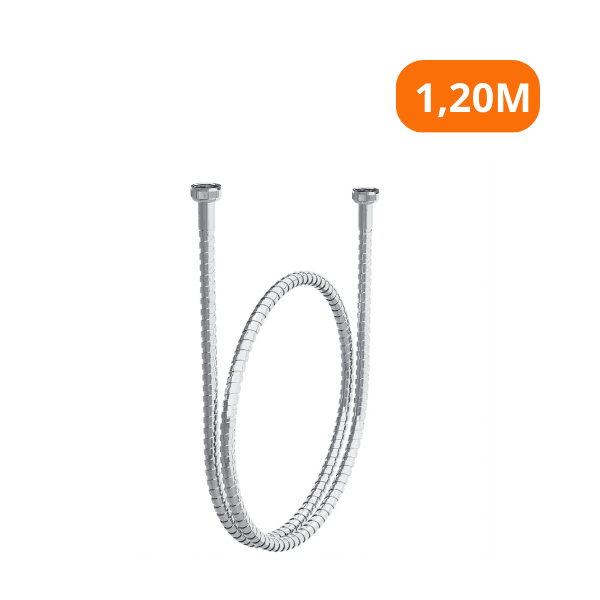 Flexível Inox Cromado P/ Duchas 1,20m Saco Plástico – Blukit