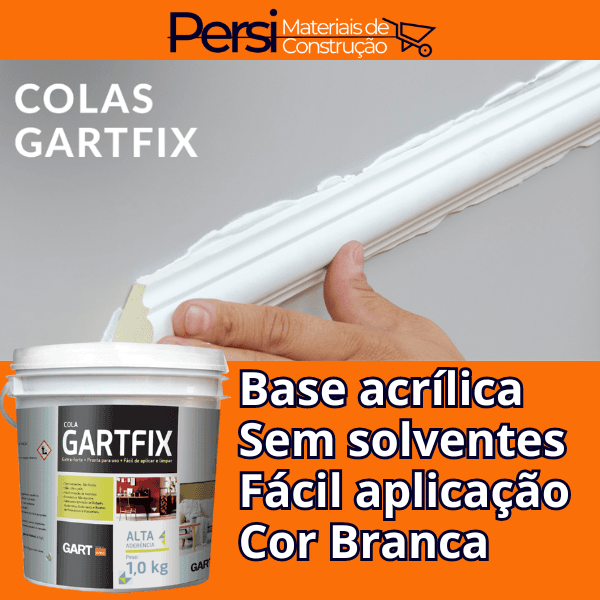 Cola Gartfix Para Rodapé Poliestireno E Moldura Isopor 1Kg