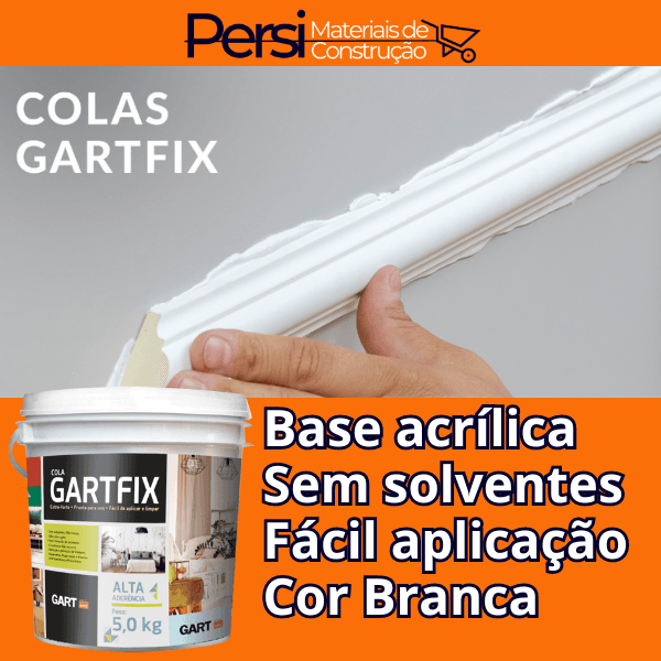 Cola Gartfix Para Rodapé Poliestireno E Moldura Isopor 5Kg
