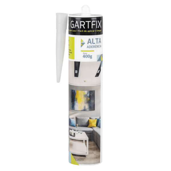 Cola Gartfix Para Rodapé Poliestireno E Moldura Isopor Bisnaga 400g