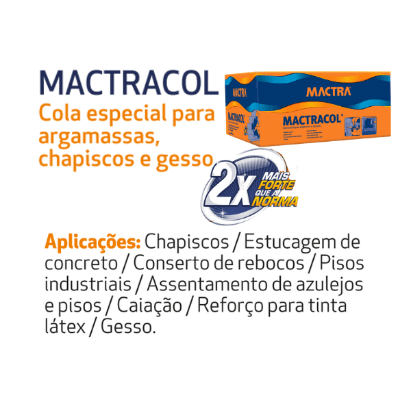 Aditivo para Chapiscos e Argamassa Mactracol Sachê De 2L Mactra