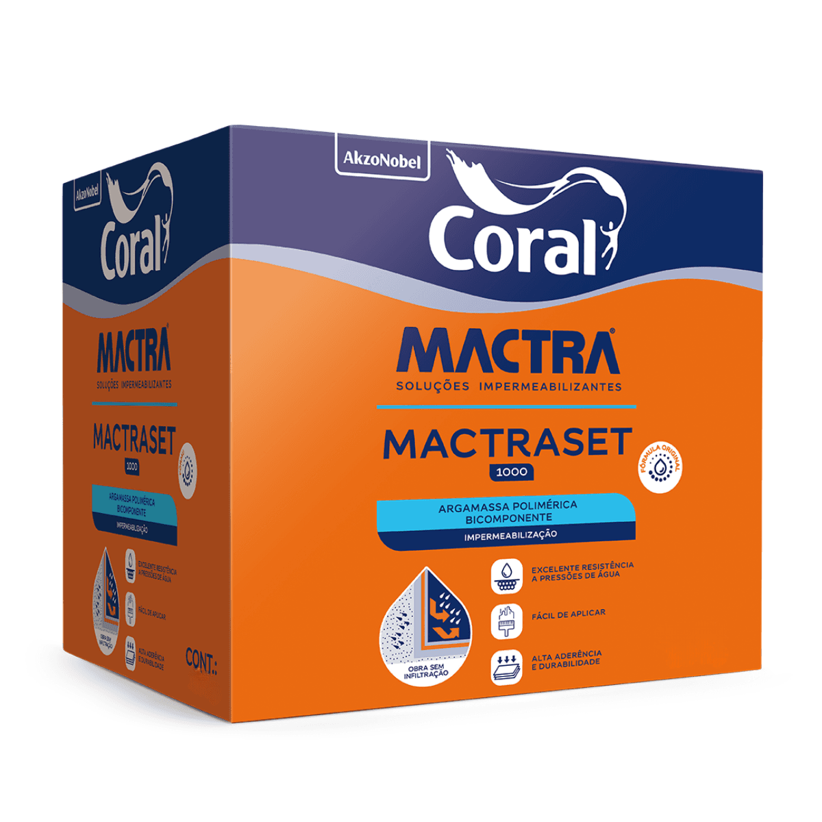 Impermeabilizante Mactraset 1000 Profissional 9 Kg – Coral Mactra