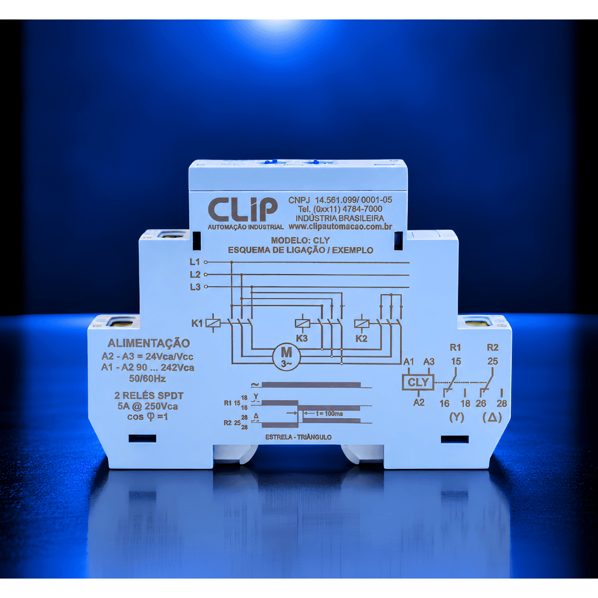 Temporizador CLY 24VCA/VCC e 90-242VCA – Clip
