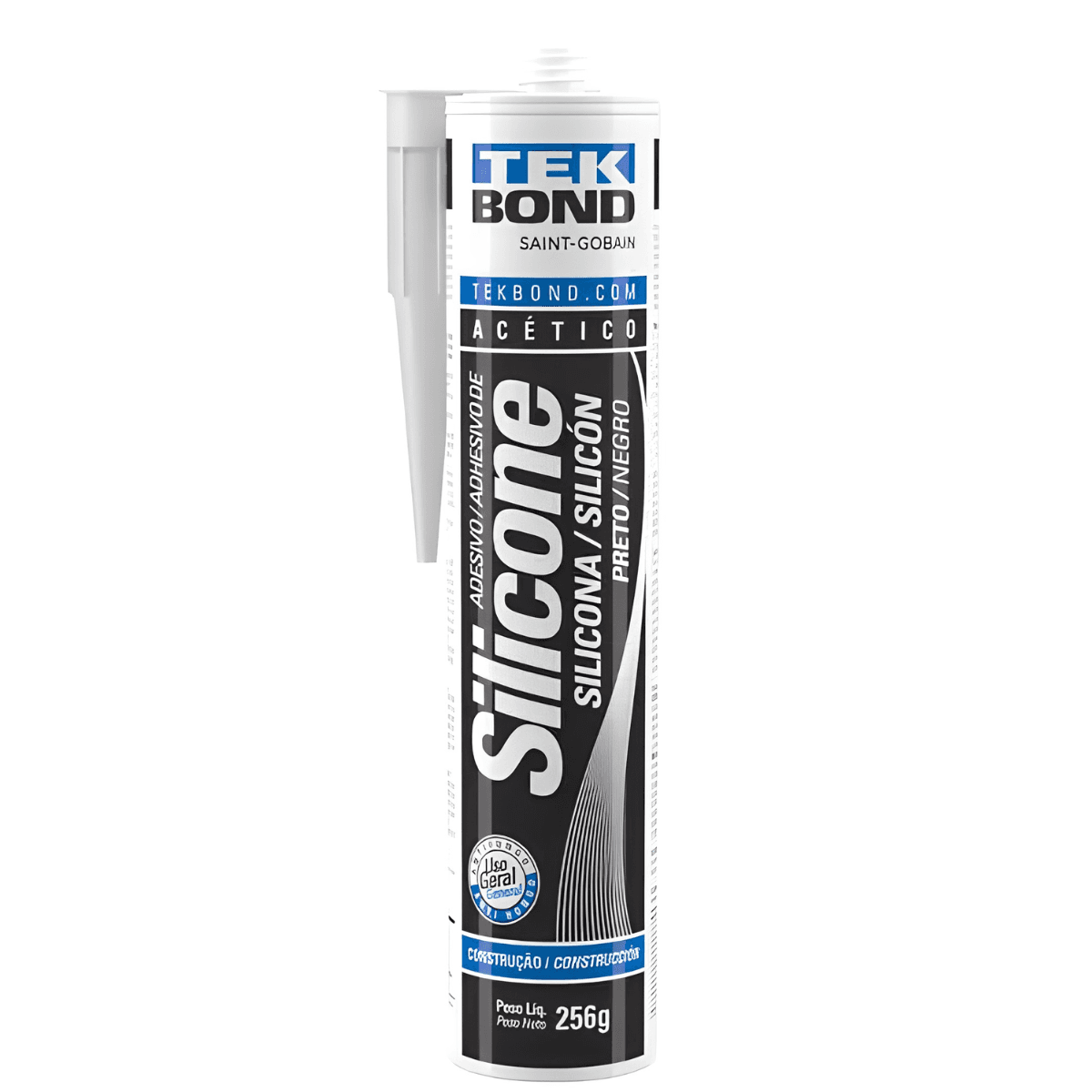 Adesivo de Silicone Acético Preto 256G Tekbond