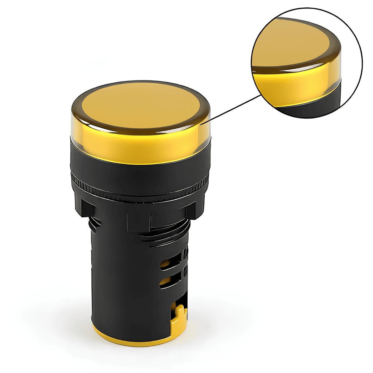 Sinaleiro Led Amarelo 22mm Monobloco- 110~220v Bivolt