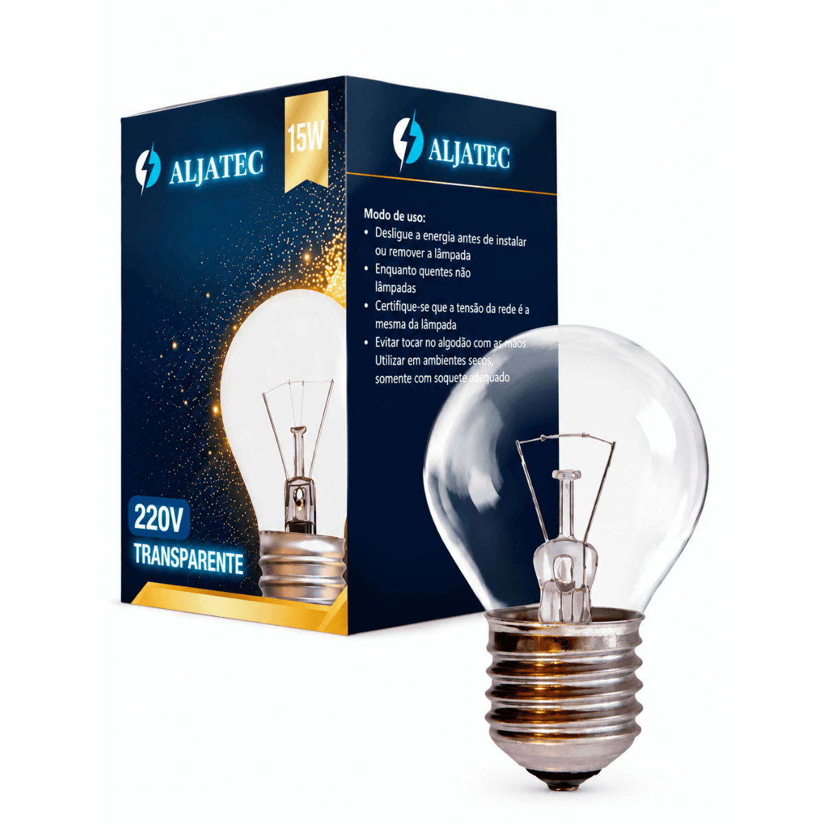 Lâmpada Bolinha Incandescente 15W 220V E27 Aljatec