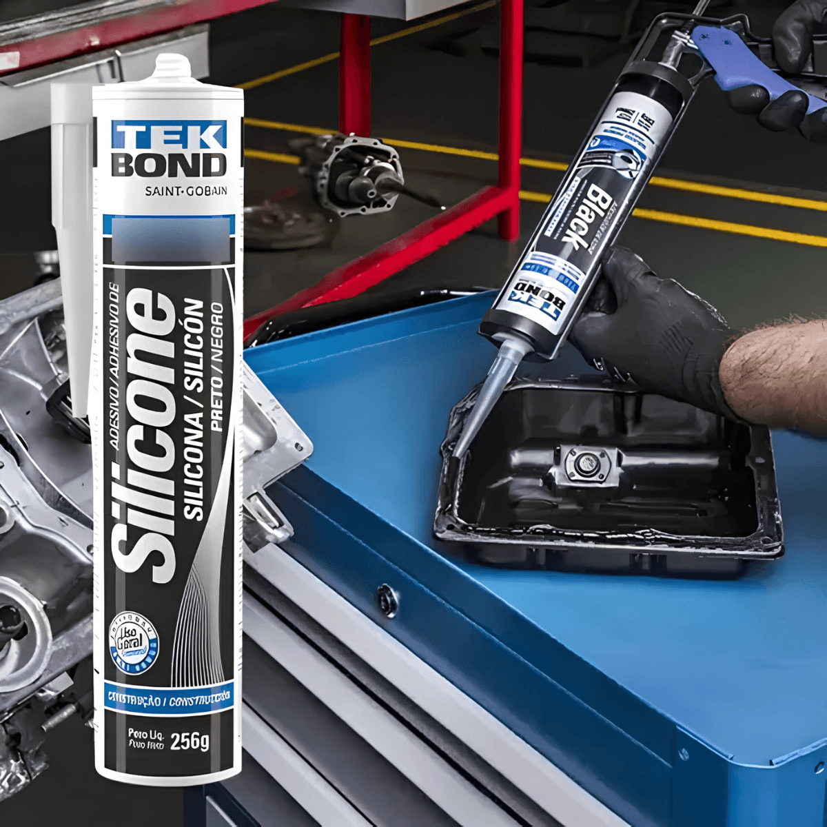 Adesivo de Silicone Acético Preto 256G Tekbond