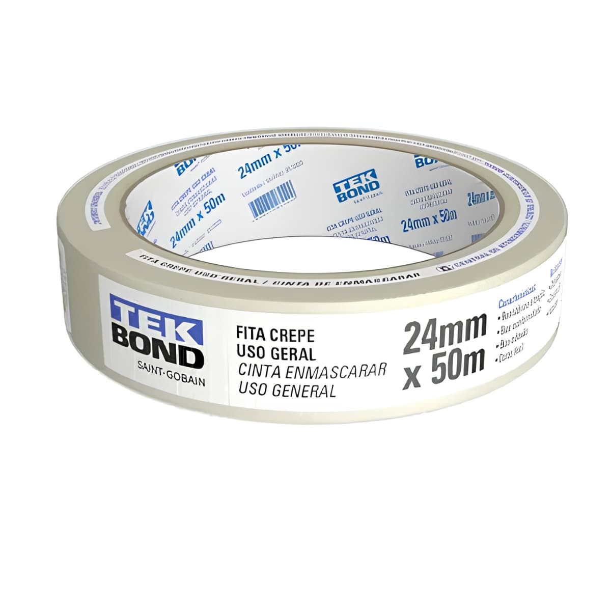 Fita Crepe Uso Geral 24mmx50m - Tekbond