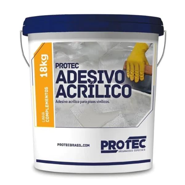 Protec Adesivo Acrílico Cola Para Piso Vinílico 18Kg