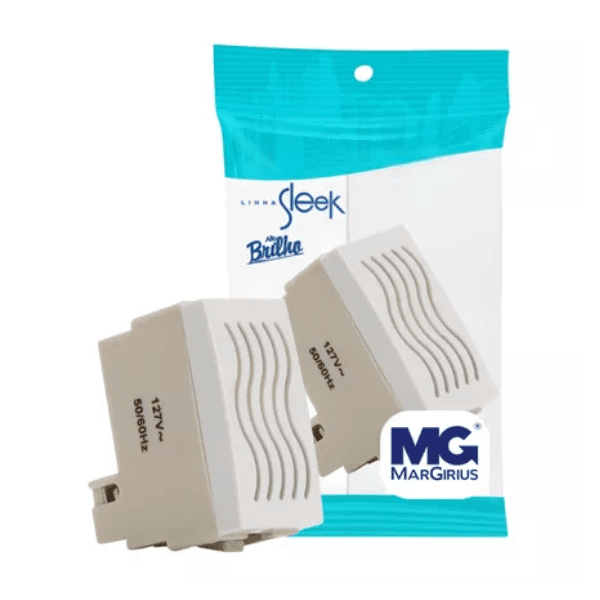 Módulo Campainha Eletrônica Cigarra 127V Sleek Branco MarGirius