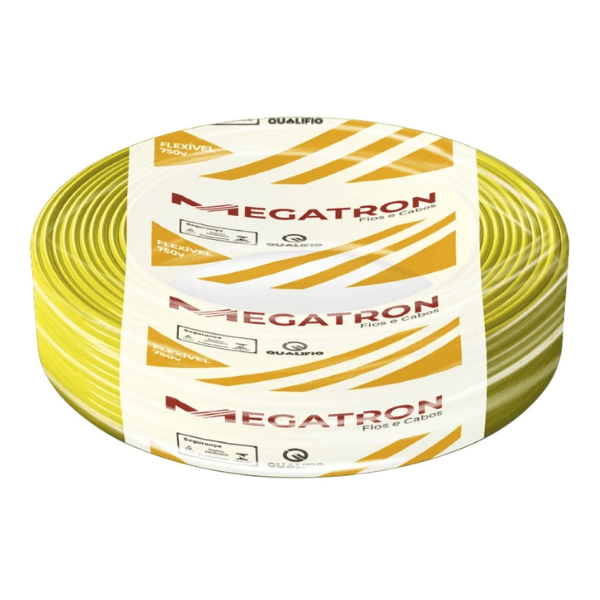 Cabo Flexível Amarelo 750v 4,00 Mm 100m - Megatron