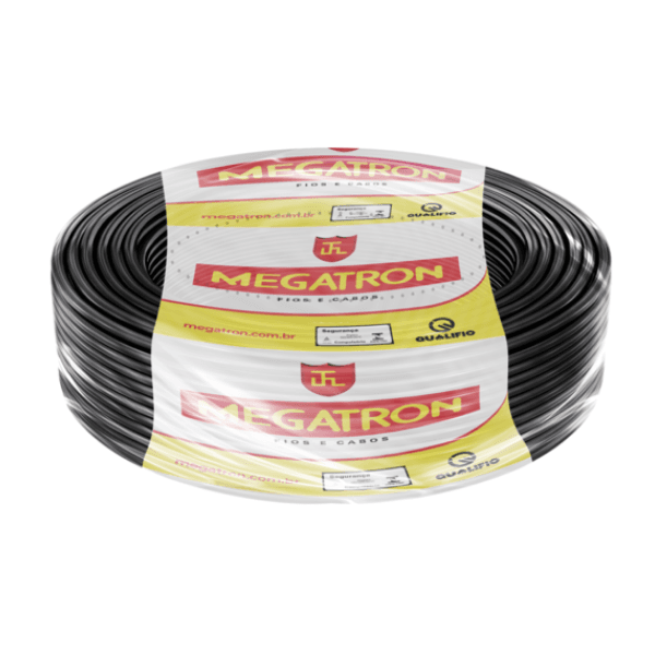 Cabo Flexível Preto 750v 10,00 Mm - Megatron (Valor Por Metro)