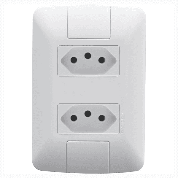 2 Tomadas 10A Simples 250v 4×2 – Jangada Romazi