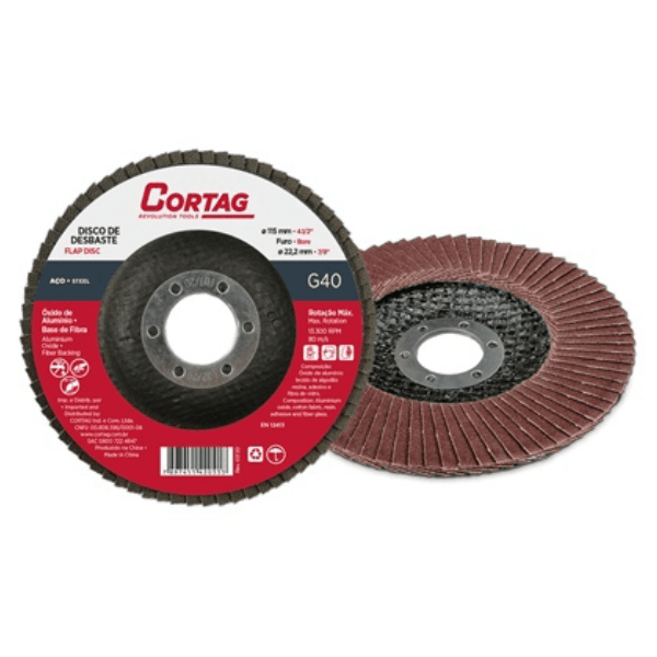Disco De Desbaste Flap 4.1/2 115Mm G40 - Cortag