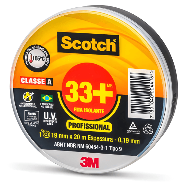Fita Isolante 19mmx20m 33+ - 3M