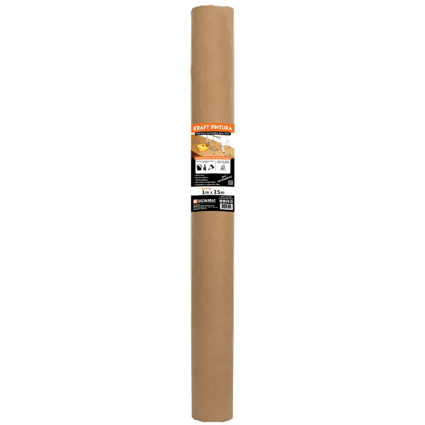 Kraft Pintura 1x25m Papel Proteção Piso Impermeável - Salvabras