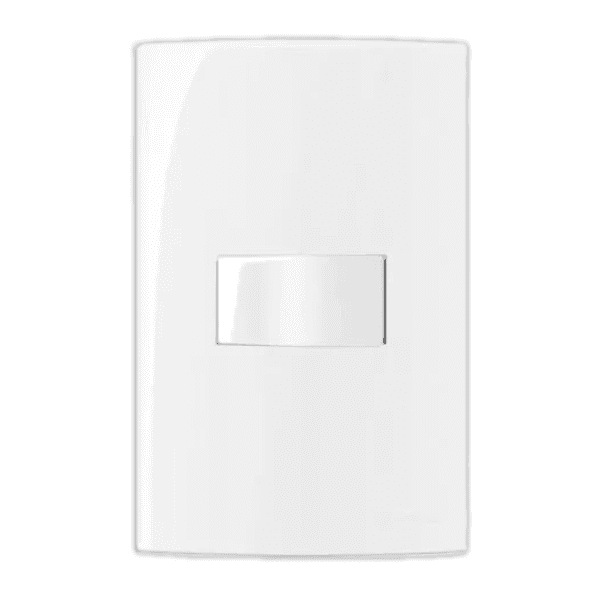 Conjunto 4X2” Interruptor Simples 10A-250V Sleek Branco MarGirius