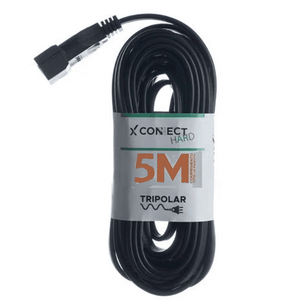 Extensão Connect Hard 10A 2P+T 5m Tripolar Preto Fiolux
