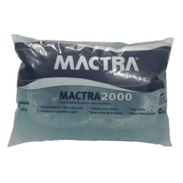 Impermeabilizante Para Argamassa E Concreto Mactra 2000 Sachê 2L