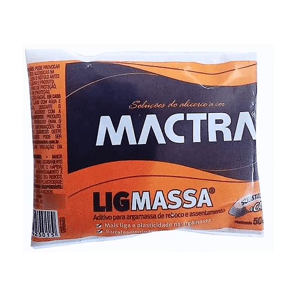 Aditivo De Argamassa De Reboco E Assentamento Ligmassa Sachê 50ml Mactra