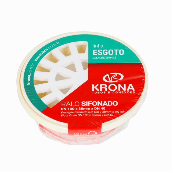 Ralo Sifonado Redondo Branco 10cm – Krona
