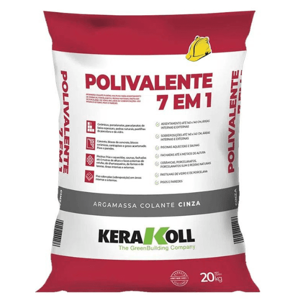 Argamassa Polivalente 7 em 1 Cinza 20KG Kerakoll