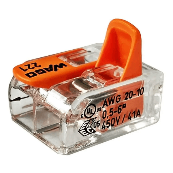Conector Emenda 2 Polos 6mm 41A 60359996 – Wago
