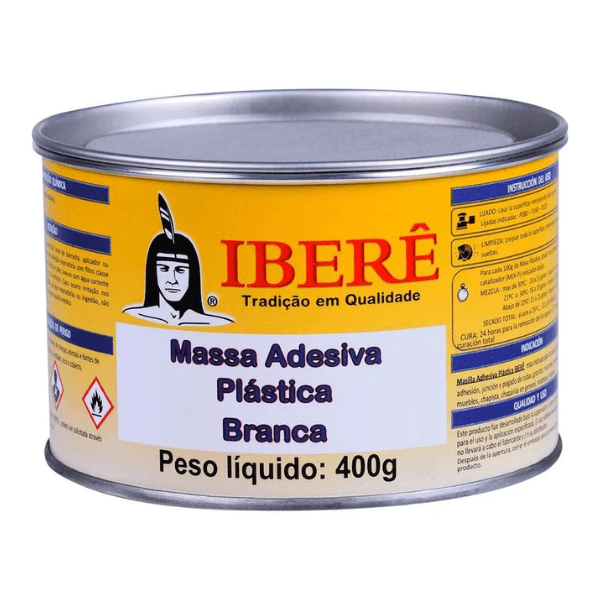 Massa Plástica Branca 400g IB100 – Iberê
