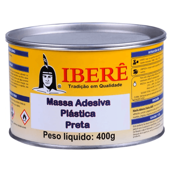 Massa Plástica Preta 400g IB300 – Iberê