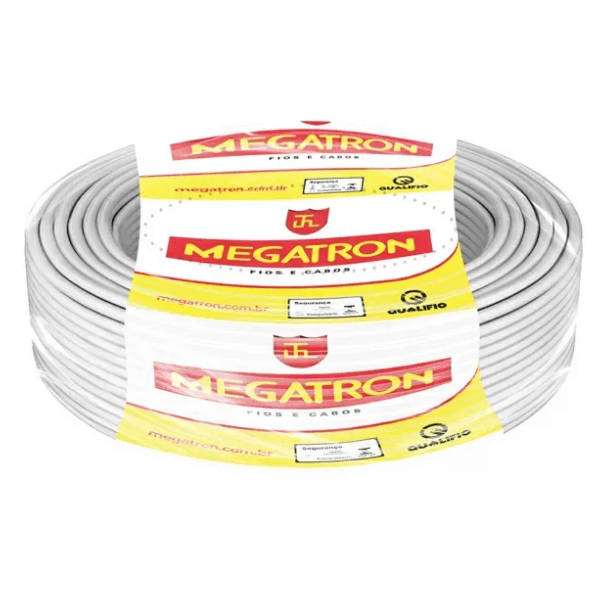 Cabo Flexível Branco 750v 4,00 Mm 100m – Megatron