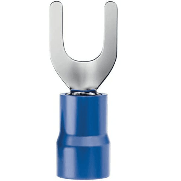 Terminal Forquilha Pré-isolado Azul 1,5×2,5 mm M6 20 Peças Sfor