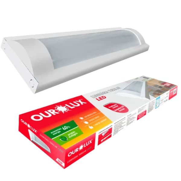 Luminaria 2x9w Biv 0,6mts 6500k Fosca