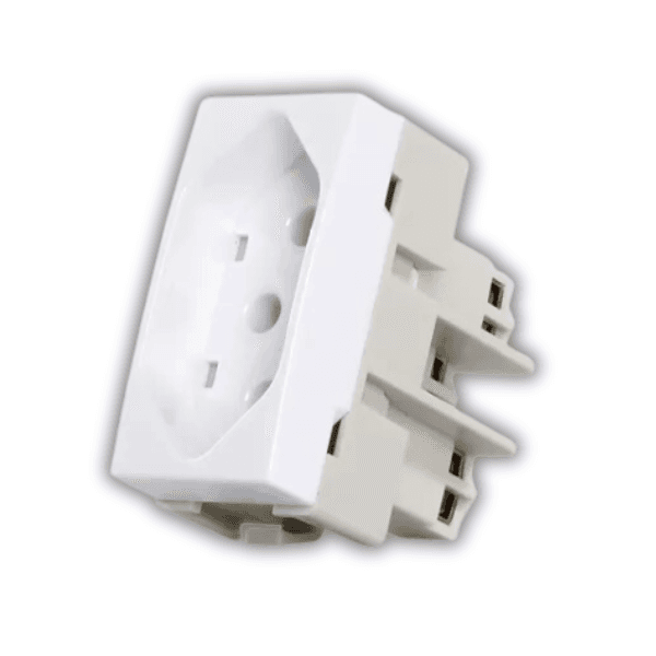 Módulo Tomada Padrão Brasileiro 2P+T 10A-250V Branco Sleek Margirius