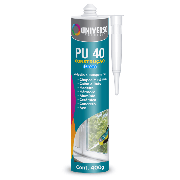 Adesivo Selante PU40 – Preto 400G Universo