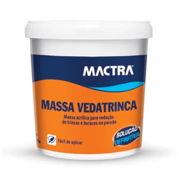 Massa Acrílica Veda Trinca Tapa Buraco 1,2Kg – Mactra