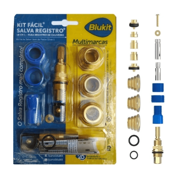 Kit Fácil Para Registro 10 Em 1 Blister Com 1 Peça – Blukit