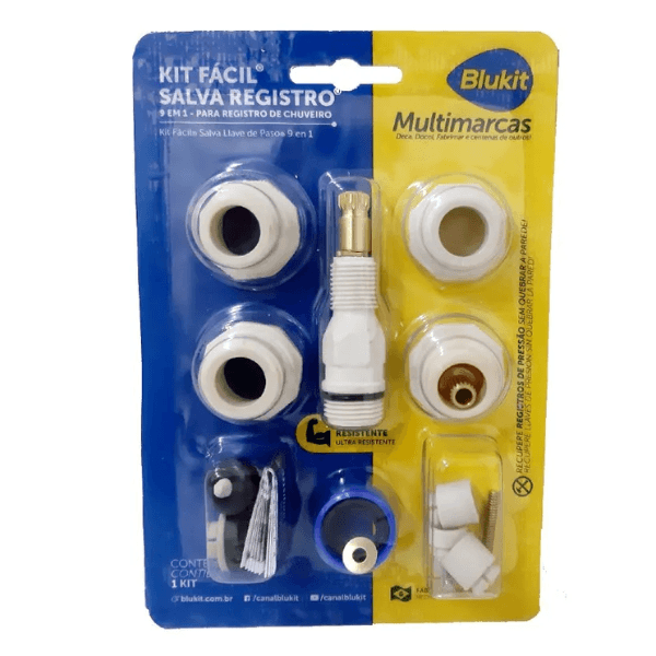Kit Fácil Para Registro 9 Em 1 PPS Blister Com 1 Peça – Blukit