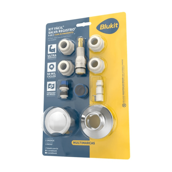 Kit Fácil Para Registro 9 Em 1 PPS Com Acabamento C40 Blister Com 1 Peça – Blukit