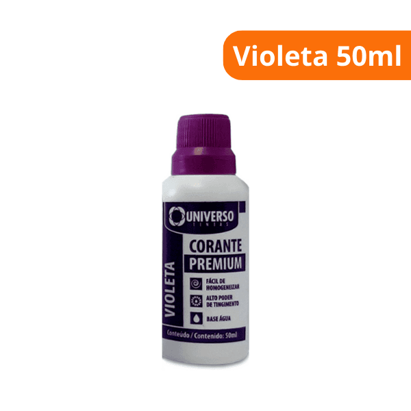 Corante Líquido Para Tinta Pigmento Violeta 50ml – Universo