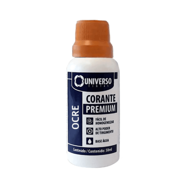 Corante Líquido Para Tinta Pigmento Ocre 50ml – Universo