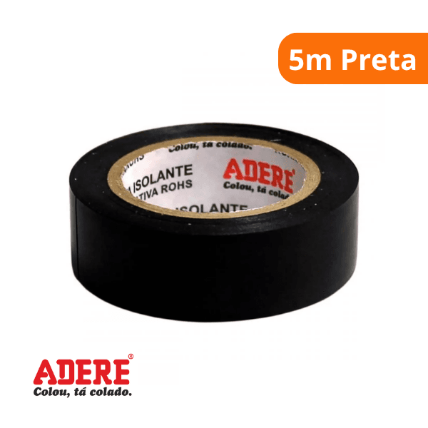 Fita Isolante 5m Preta – Adere