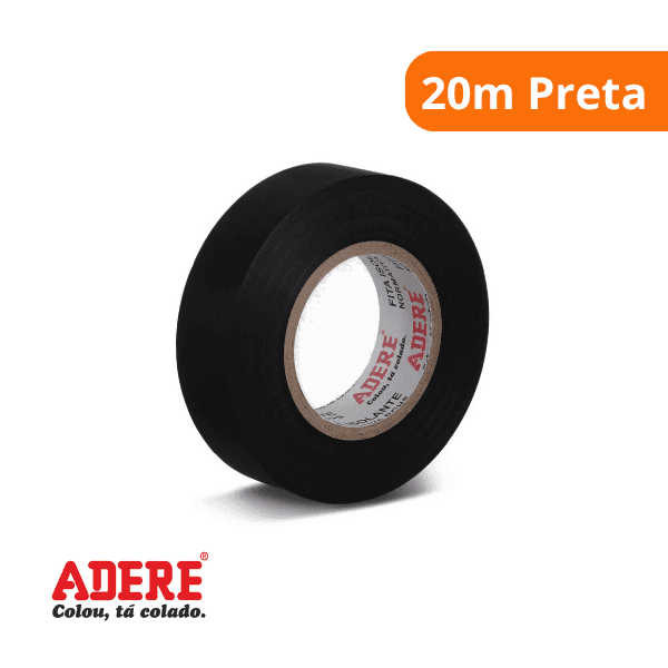 Fita Isolante 20m Preta – Adere
